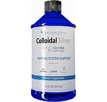 Colloidal Silver Liquid - 12 PPM Premium Silver Solution, 60 MCG Per Serving,...