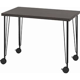 IKEA - LINNMON / KRILLE Desk, Black-Brown/Black, 39 3/8X23 5/8 "