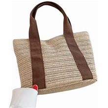 Women's Shoulder Bag, Straw Woven Handbag Beach Travel Bag For Ladies