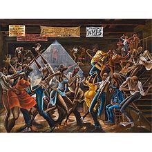 Sugar Shack By Ernie Barnes ( 27.375 X 35.50 Inches) - African American Art