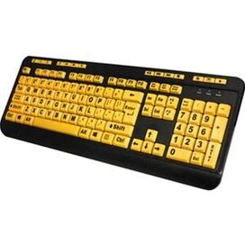 Adesso Easytouch 132 - Florescent Yellow Multimedia Desktop Keyboard