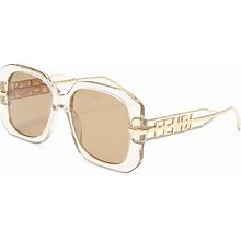 Fendi Fendigraphy Square Sunglasses, 55mm - Beige/Brown Solid
