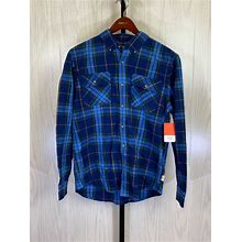 St. John's Bay Outdoor Button Up Shirt, Men's Size L, Blue Msrp $50