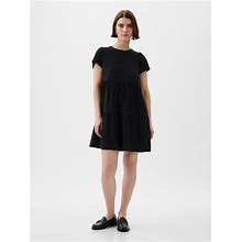 Women's Tiered Mini Dress By Gap Black Petite Size M