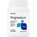 GNC Magnesium 500Mg -Strong & Teeth/Muscle & Nerve Function-EXP. 03/27 - 120 Ct.