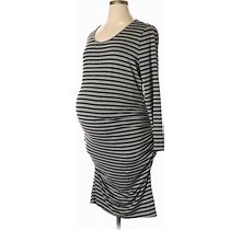 Old Navy Casual Dress Scoop Neck Long Sleeves: Gray Print Dresses - New - Women's Size 3X