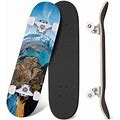 Prxcm Skateboard Complete For Beginners Adults Teens 31 X 8" Lake Tekapo Is Stunning Located South Island New Zealand Maple Double Kick Concave Skateb
