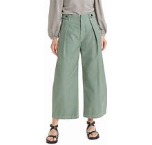 Citizens Of Humanity Women's Payton Super High Waist Crop Wide Leg Utility Trousers In At