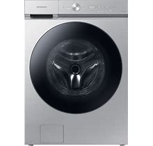 Samsung WF53BB8700AT Bespoke Ultra Capacity Front Load Washer With Super Speed Wash And AI Smart Dial In Stainless Steel - 5.3 Cu. Ft Silver