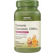 GNC Herbal Plus Turmeric Curcumin 1000Mg Extra Strength, 120 Caplets, Provides A