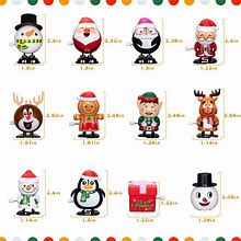 Christmas Wind Up Toys, 12 Pack Christmas Stocking Stuffers - White