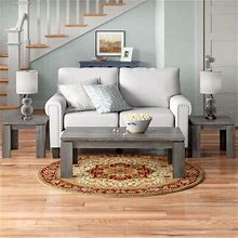 Andover Mills™ Lachlan 3 Piece Coffee Table Set Wood In Gray | 15.75 H X 47.25 W In | Wayfair 73Fb0cc6fdf502e6152541e50ad20f0e
