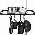 Hanging Pot And Pan Rack With 12 Hooks Ceiling Mount Kitchen Cookware Organizer