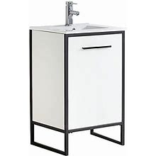 Fine Fixtures VD20WS Vdara Bathroom Vanity Cabinet Set, 20", White