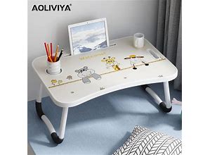 AOLIVIYA Bed Small Table Foldable Computer Desk Student Study Desk Children's Writing Desk Lazy Desk