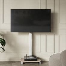 Symple Stuff Floor TV Stand For 32-65 Inch Tvs, Modern Tall Corner TV Stands For Bedroom, Height Adjustable Wood/Metal In White | Wayfair