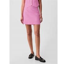 Women's Linen-Cotton Mini Skirt By Gap Sugar Pink Petite Size 0