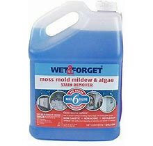 WET & FORGET Moss, Mold, Algae & Mildew STAIN REMOVER, 1 Gallon Multi Surfaces