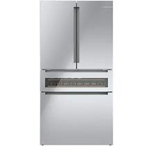 800 Series 36 in. 21 Cu. Ft. Smart Counter Depth French Door Refrigerator In Stainless Steel With Beverage Cooler Drawer