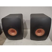 Kef Ls50 Bookshelf Speakers - Carbon Black (Pair) (Note: Only Played