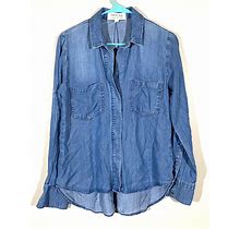 Cloth And Stone Chambray Denim Long Sleeve Button Up Shirt S