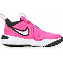Girls' Nike Team Hustle D11 Girls 10.5-3 Basketball Shoes In Pink/White/Black Size 11 - Little Kid