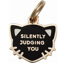 Silently Judging You - Black - Pet ID Tag