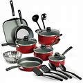 Tramontina Primaware Non-Stick Cookware Set 18-Piece Red