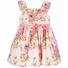 Lilt Toddler Girls Sleeveless Ruffled Sleeve Fit + Flare Dress | Orange | Regular 5T | Dresses Fit + Flare Dresses