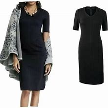 Cabi Dresses | Cabi 3101 Black Claire Ponte Knit Sheath Dress S 2 | Color: Black | Size: 2