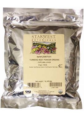 Starwest Botanicals, Organic Turmeric Root Powder, 1 Lbs