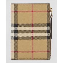 Burberry Small Check Bifold Wallet, Archive Beige, Women's, Small Leather Goods Wallets