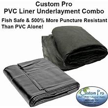COMBO KIT 12X15' -PVC Liner & Protective Underlayment -For Ponds & Water Gardens