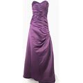Mori Lee Purple Evening Ball Gown Formal Prom Dress Ruched Corset Back