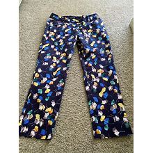 The Limited Womens Blue Mid Rise Floral Straight Leg Dress Pants Size
