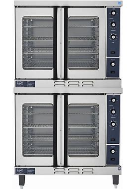 Duke E102-G Double Full Size Natural Gas Commercial Convection Oven - 40, 000 BTU, 10 Full-Size Pan Capacity, NG, Stainless Steel, Gas Type: NG