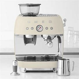 SMEG Semi-Automatic Espresso Machine, Cream | Williams Sonoma