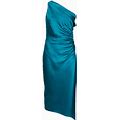 Michelle Mason - Gathered-Detail Silk Dress - Women - Silk - 0 - Blue
