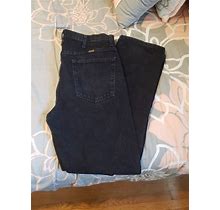 Rustler Jeans Men's Size 34X32 Straight Leg Black Denim Regular Fit 007