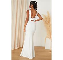 Ivory Knotted Mermaid Maxi Dress | Womens | 2X (Available In 3X, 1X, M, L, XL) | 100% Polyester | Lulus | Backless Dresses | Prom Dresses | Stretchy