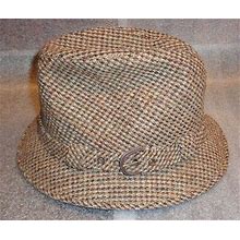 Mens Stetson Harris Tweed Wool Fedora Hat Size M