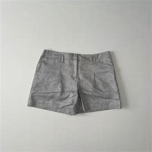 Loft Shorts | Nwt Ann Taylor Loft Pleated Cuffed Dress Shorts | Color: Gray/Silver | Size: 12