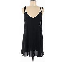 Brandy Melville Casual Dress - Shift Plunge Sleeveless: Black Print Dresses