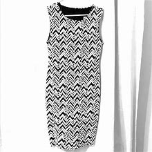 B. Smart Dresses | Cute Chevron Black & White Dress Size 8 | Color: Black/White | Size: 8