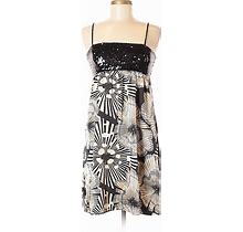 Eyeshadow Cocktail Dress - Shift Square Sleeveless: Black Floral Dresses - New - Women's Size 7