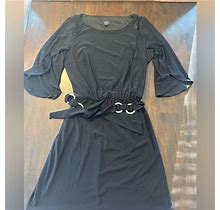 Msk Dresses | Black Midi Dress | Color: Black | Size: Lp