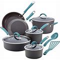 Rachael Ray Cucina Hard Anodized Nonstick Cookware Pots And Pans Set - Cookware Set + Spoonula, 3 Piece