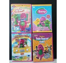 4 Barney Kids Dvds Classic, Dino Dancin' Tunes Adventure Bus Sing &