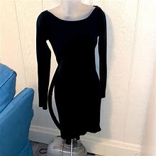 Knee Length Sweater Dress | Color: Black | Size: Xs