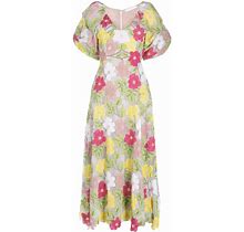 Rachel Gilbert - Willow Puff-Sleeved Maxi Dress - Women - Nylon - 4 - Multicolour